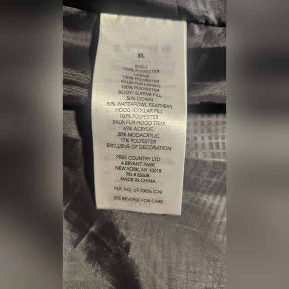 Free Country Full Length Splendor Down Jacket NEW W/TAGS - Picture 4 of 14